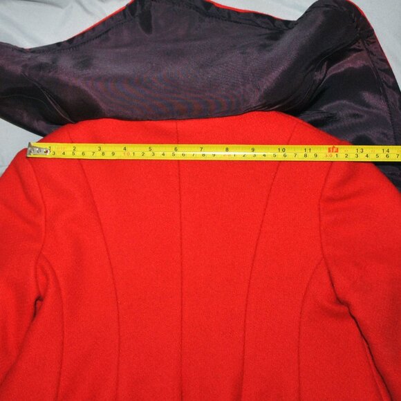 Vintage Rothschild Wool Coat Girls Size 4 Red & Blue Pea Coat - Picture 13 of 15